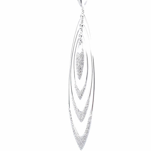 Collier Crivelli - Collier avec pendentif en or blanc 18 K et diamants 58 Facettes