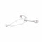 Collier Collier et pendentif point de lumière en or blanc 18 kt et diamants 58 Facettes