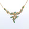 Collier Collier en or jaune 18 kt avec émeraudes naturelles et diamants 58 Facettes