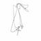 Collier Collier - Croix en or blanc 18 Kt et diamants naturels 58 Facettes