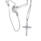 Collier Collier - Croix en or blanc 18 Kt et diamants naturels 58 Facettes