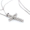 Collier Collier - Croix en or blanc 18 Kt et diamants naturels 58 Facettes