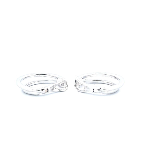 Boucles d'oreilles Boucles d’oreilles en or blanc 18 kt avec diamants taille brillant 58 Facettes