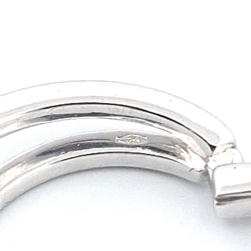 Boucles d'oreilles Boucles d’oreilles en or blanc 18 kt avec diamants taille brillant 58 Facettes