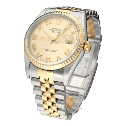 Montre Rolex Datejust 16233 - Montre automatique 36 mm or et acier, boîte et papiers (2004) 58 Facettes ROL/DJ1/1332