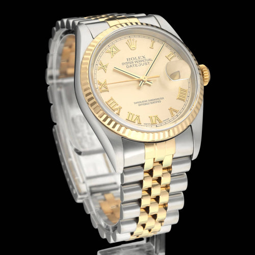 Montre Rolex Datejust 16233 - Montre automatique 36 mm or et acier, boîte et papiers (2004) 58 Facettes ROL/DJ1/1332