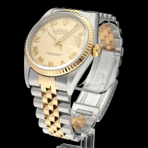 Montre Rolex Datejust 16233 - Montre automatique 36 mm or et acier, boîte et papiers (2004) 58 Facettes ROL/DJ1/1332