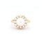 Bague 54 Bague en or jaune 18 kt avec perle Akoya et diamants 58 Facettes