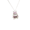 Collier Collier - Pendentif coccinelle en or blanc 18 kt, rubis et diamants noirs 58 Facettes