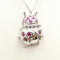 Collier Collier - Pendentif coccinelle en or blanc 18 kt, rubis et diamants noirs 58 Facettes