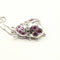 Collier Collier - Pendentif coccinelle en or blanc 18 kt, rubis et diamants noirs 58 Facettes