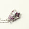 Collier Collier - Pendentif coccinelle en or blanc 18 kt, rubis et diamants noirs 58 Facettes