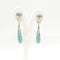 Boucles d'oreilles Boucles d’oreilles - Or jaune et or blanc, diamants taille brillant et quartz vert 58 Facettes