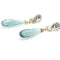 Boucles d'oreilles Boucles d’oreilles - Or jaune et or blanc, diamants taille brillant et quartz vert 58 Facettes