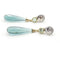 Boucles d'oreilles Boucles d’oreilles - Or jaune et or blanc, diamants taille brillant et quartz vert 58 Facettes