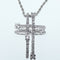 Collier Collier et pendentif croix en or blanc 18 kt et diamants 58 Facettes