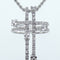 Collier Collier et pendentif croix en or blanc 18 kt et diamants 58 Facettes