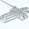 Collier Collier et pendentif croix en or blanc 18 kt et diamants 58 Facettes