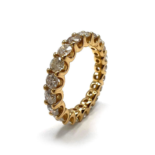 Bague Alliance - Bague en or jaune 18K et diamants 58 Facettes UKA000072GM