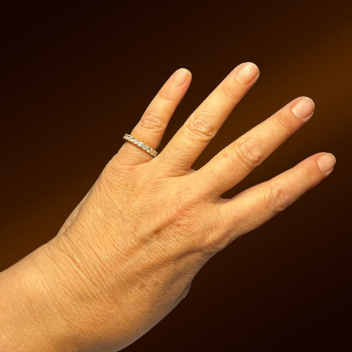 Bague Alliance - Bague en or jaune 18K et diamants 58 Facettes UKA000072GM