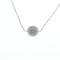 Collier Collier - Sphère pavée de diamants en or blanc 18 K 58 Facettes