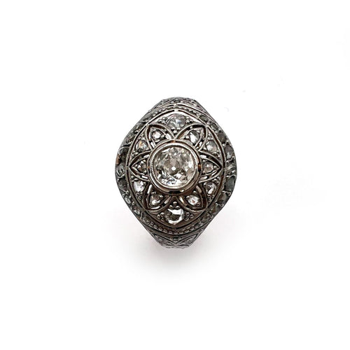 Bague SHARA - Bague bicolore en or 18K avec diamants 58 Facettes UKA000074PV