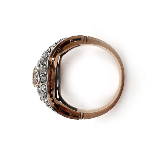 Bague SHARA - Bague bicolore en or 18K avec diamants 58 Facettes UKA000074PV
