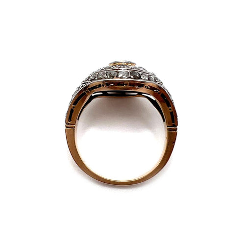 Bague SHARA - Bague bicolore en or 18K avec diamants 58 Facettes UKA000074PV