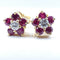 Boucles d'oreilles Boucles d’oreilles - Or jaune 18 kt avec diamants et rubis 58 Facettes