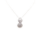 Collier Collier et pendentif en or blanc 18 Kt avec diamants 58 Facettes