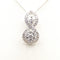 Collier Collier et pendentif en or blanc 18 Kt avec diamants 58 Facettes