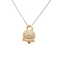 Collier Collier - Pendentif clochette en or blanc et or jaune 18 ct diamants 58 Facettes