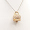 Collier Collier - Pendentif clochette en or blanc et or jaune 18 ct diamants 58 Facettes