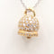 Collier Collier - Pendentif clochette en or blanc et or jaune 18 ct diamants 58 Facettes