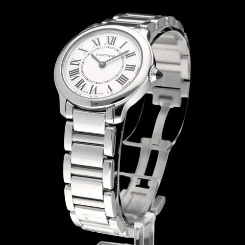 Montre Cartier Ronde de Cartier - Montre quartz en acier 29 mm WSRN0033 58 Facettes CRT/RDC/001