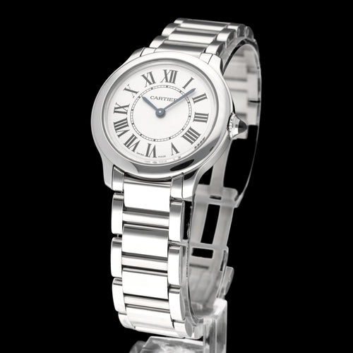 Montre Cartier Ronde de Cartier - Montre quartz en acier 29 mm WSRN0033 58 Facettes CRT/RDC/001