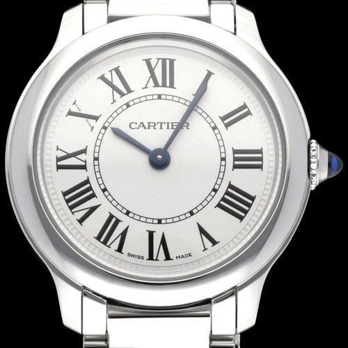Montre Cartier Ronde de Cartier - Montre quartz en acier 29 mm WSRN0033 58 Facettes CRT/RDC/001