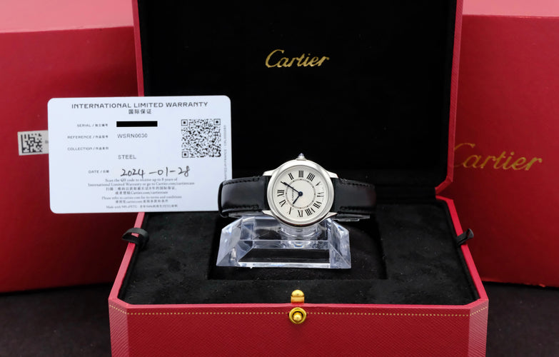 Montre Cartier Ronde de Cartier - Montre quartz WSRN0030 en acier 29 mm 58 Facettes CRT/MST/011