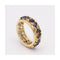 Bague 57 Bague marquise en or jaune 18K avec saphirs et diamants 58 Facettes UKD102945JC