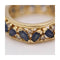 Bague 57 Bague marquise en or jaune 18K avec saphirs et diamants 58 Facettes UKD102945JC