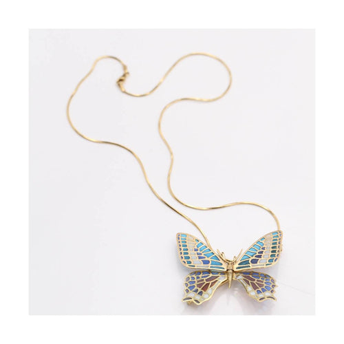 Pendentif Mariposa - Pendentif et broche en or jaune 18 ct et émail 58 Facettes UKD102948JC