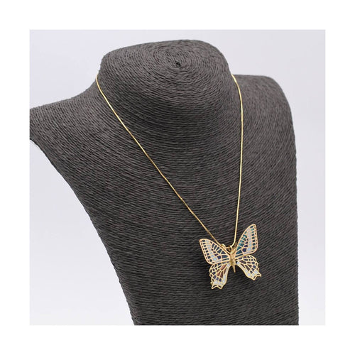 Pendentif Mariposa - Pendentif et broche en or jaune 18 ct et émail 58 Facettes UKD102948JC