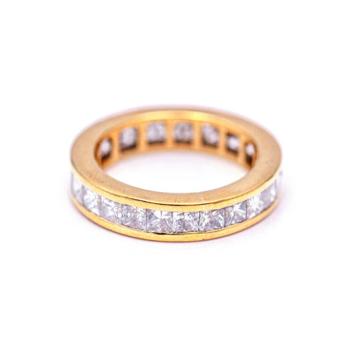 Bague Bague alliance - 24 diamants taille princesse en or jaune 18 kt 58 Facettes UKD358768JC