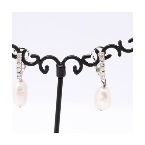 Boucles d'oreilles Boucles d’oreilles - Perles baroques et diamants en or blanc 18 ct 58 Facettes UKD359537JC