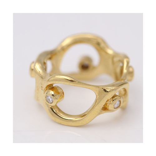 Bague DALI - Bague en or jaune 18 kt et diamants 58 Facettes UKD359541JC