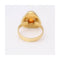 Bague Bague - Cabochon citrine 4 mm en or jaune 18 ct 58 Facettes UKD359543JC