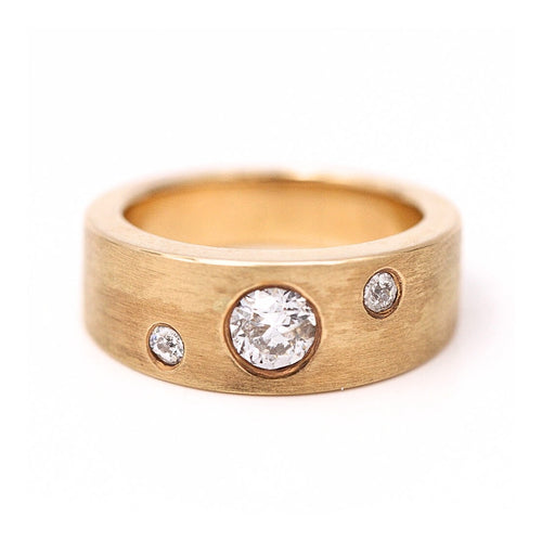 Bague J.Cayellas - Bague unisexe en or jaune 18 ct et diamants 0,70 ct 58 Facettes UKD359554JC