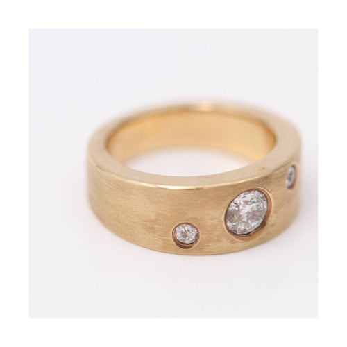 Bague J.Cayellas - Bague unisexe en or jaune 18 ct et diamants 0,70 ct 58 Facettes UKD359554JC