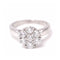 Bague Bague roseton en or blanc 18 ct et diamants 0,70 ct 58 Facettes UKD359573JC