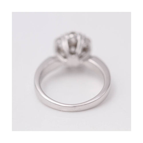 Bague Bague roseton en or blanc 18 ct et diamants 0,70 ct 58 Facettes UKD359573JC